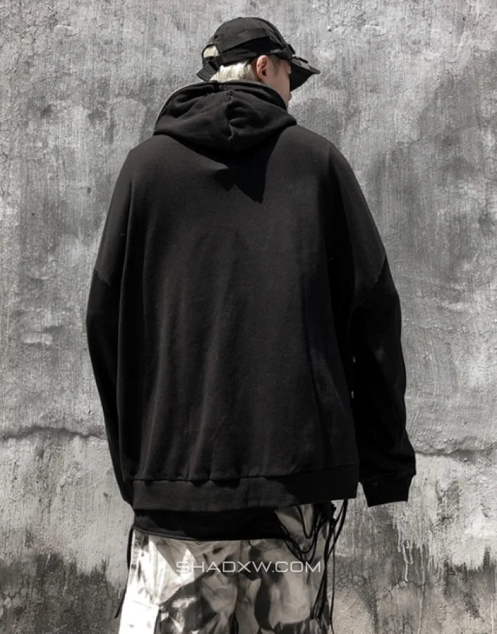 Grunge black hoodie