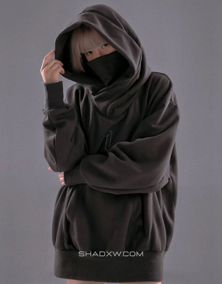 High Collar Hoodie Techwear