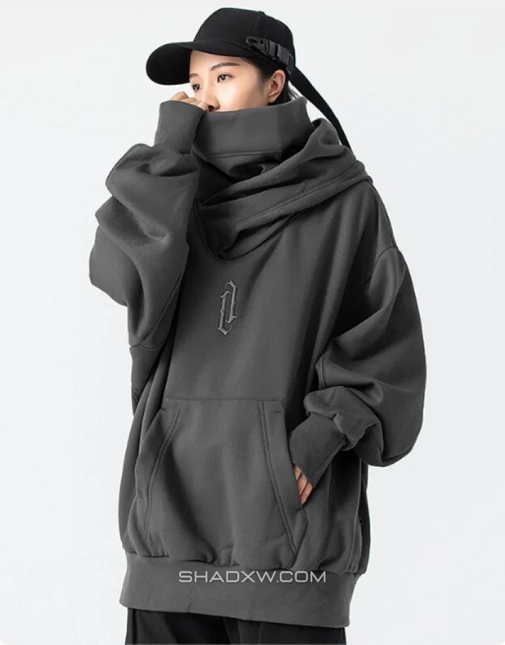 High Collar Hoodie Techwear