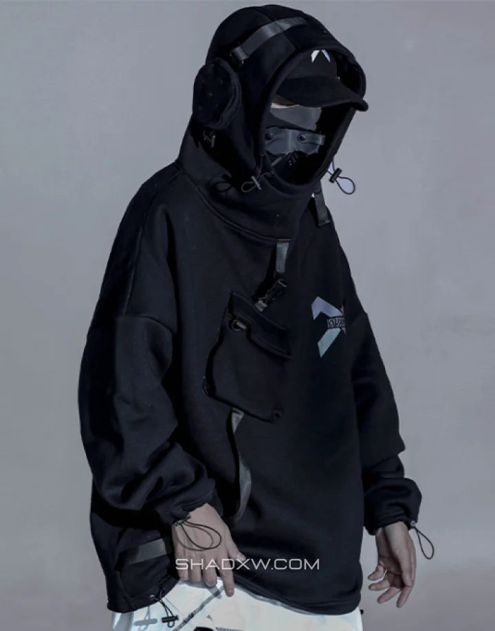 Hoodie with Headphones Techwear