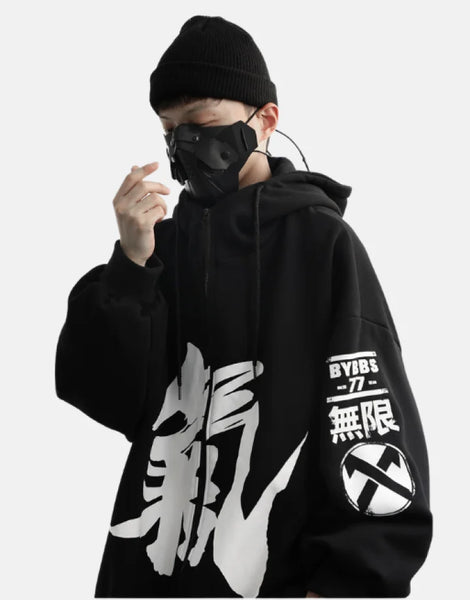 Japanese Zip up Hoodie Techwear