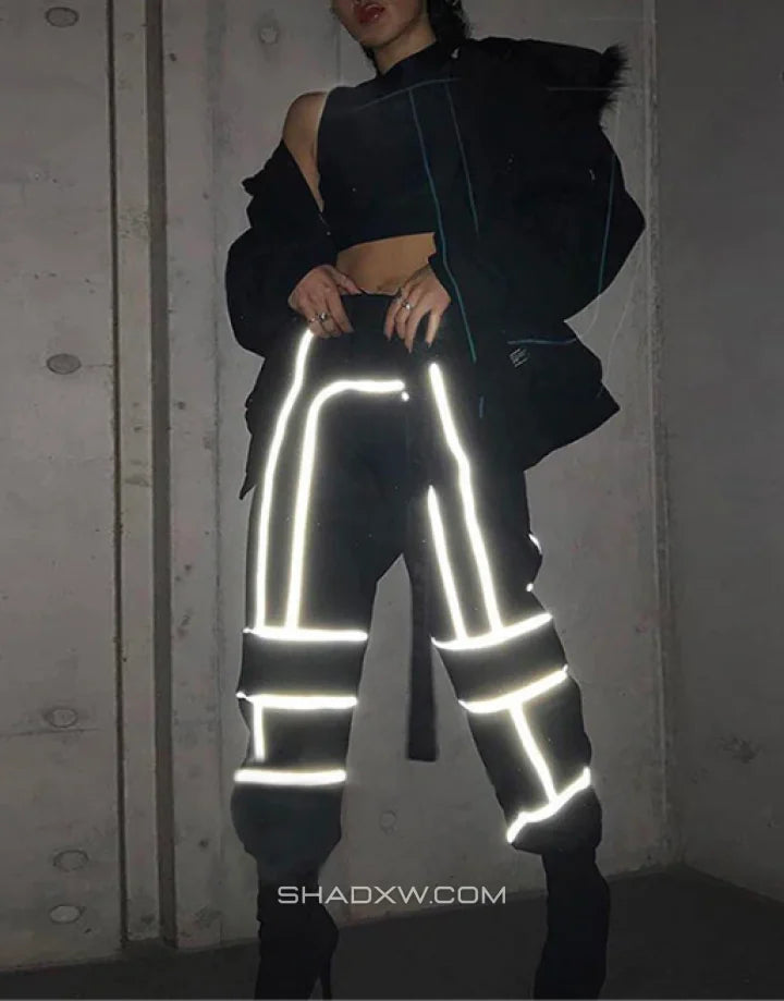 Reflective cargo pants