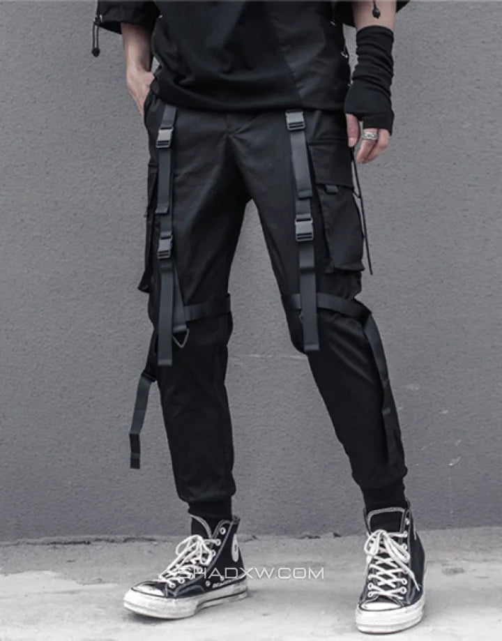 Ribbon cargo pants