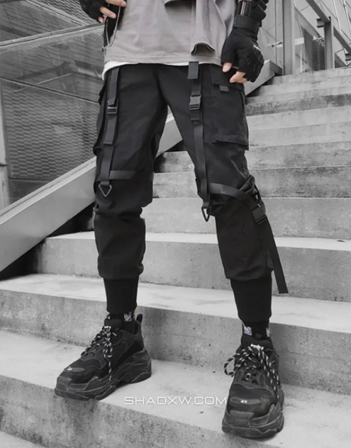 Ribbon cargo pants