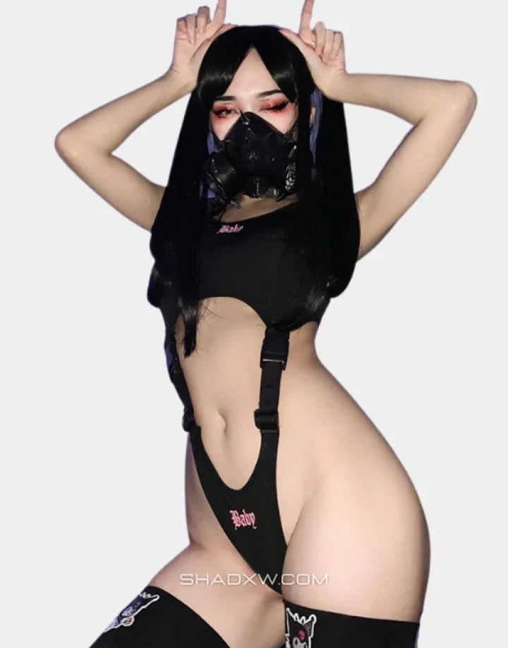 Sexy techwear bodysuit