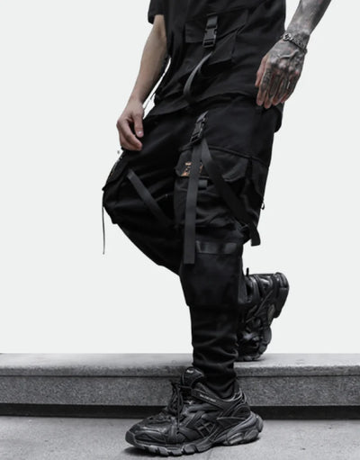 Tactical cargo pants with straps