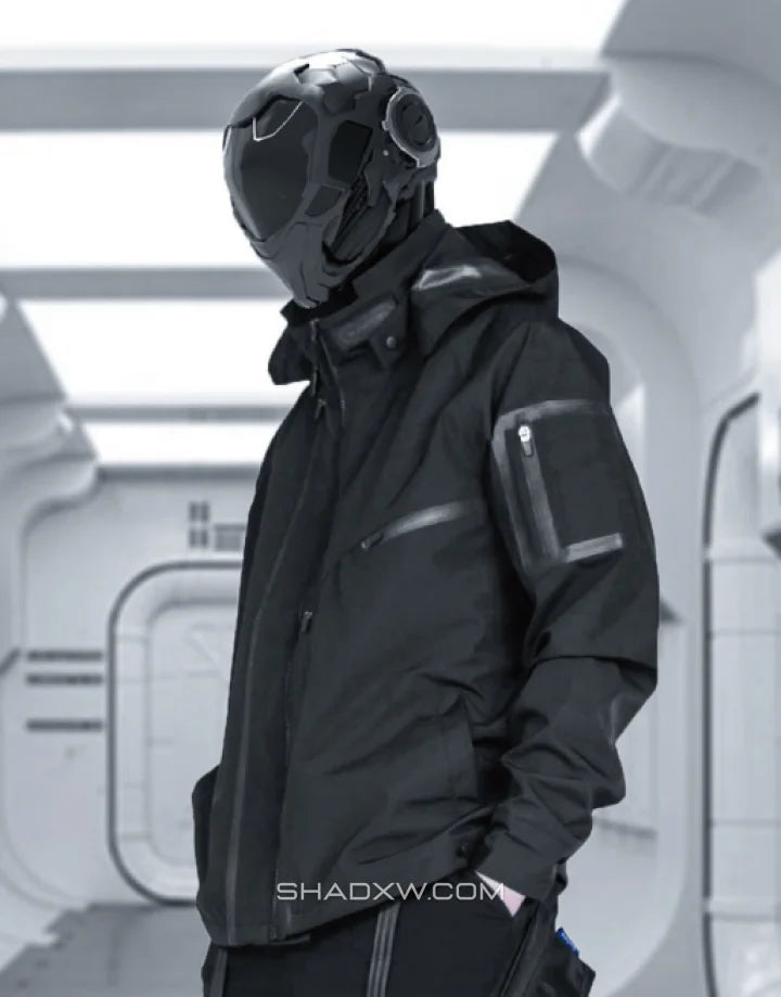 Tactical jacket top with hood