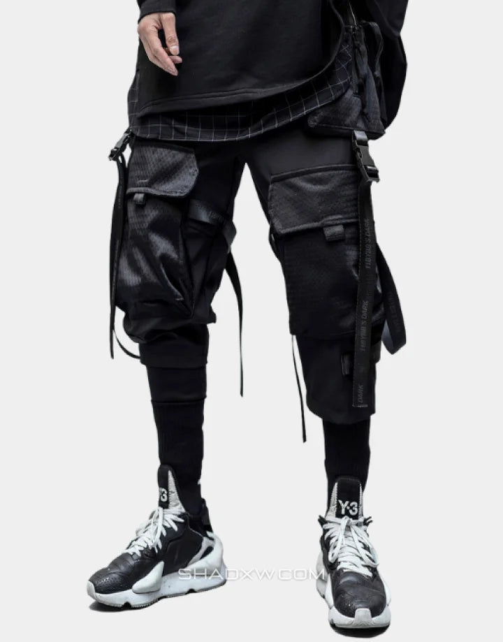 Buy wqeew 2019 Men Cargo Combat Work Pants with Pockets Buckle Straps  Techwear Trousers Online at desertcartINDIA